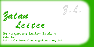 zalan leiter business card